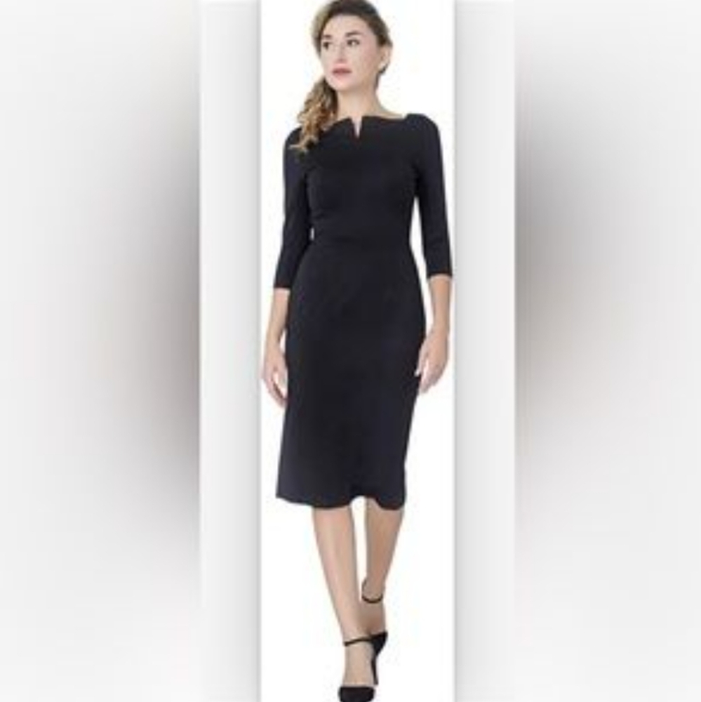 Mary Crafts Navy Midi Dress Size 12